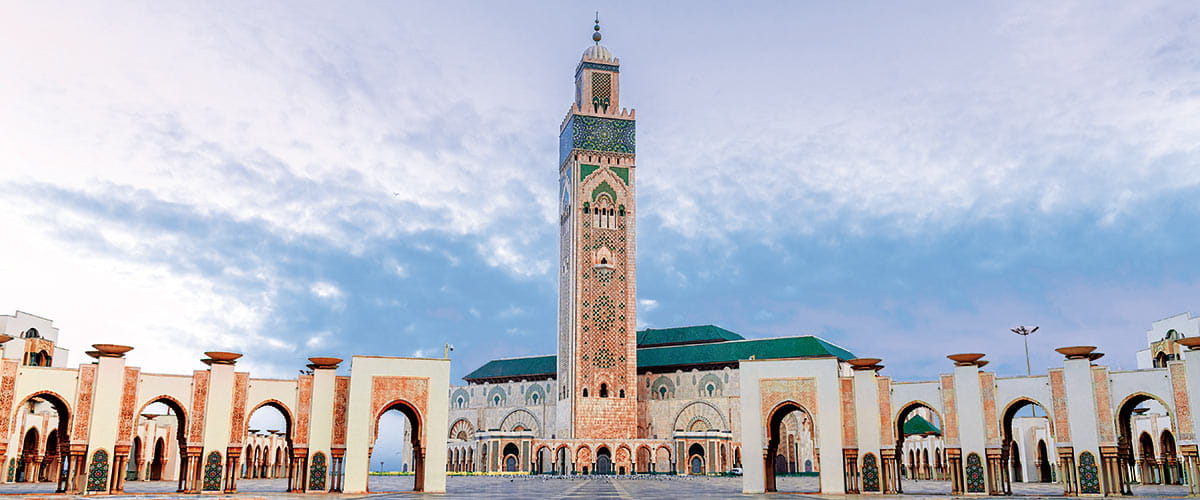 Panoramic view of Hassan II Mosque